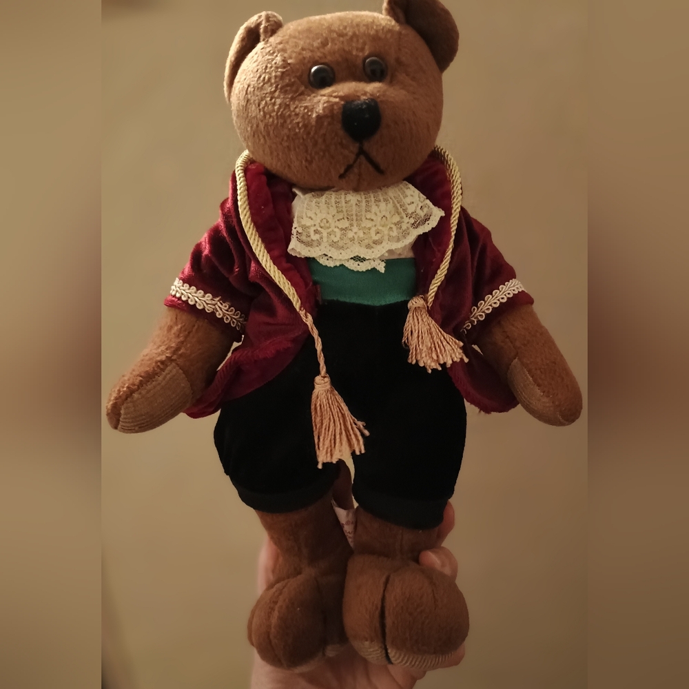 Russ Brown Stuffed Bear with Red Jacket